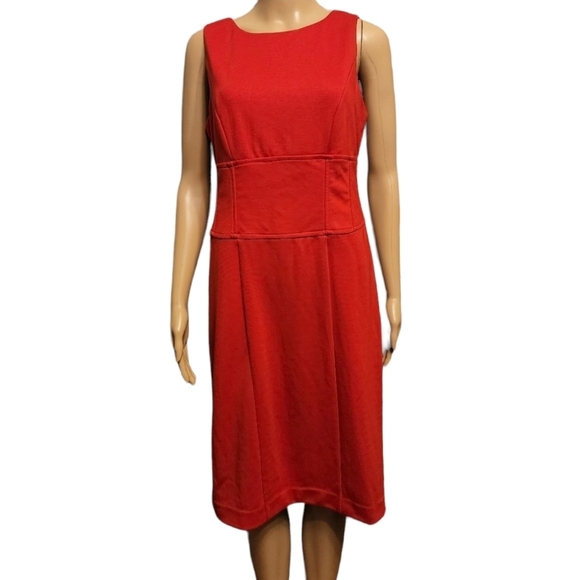 Adrienne Vittadini Dresses & Skirts - Adrienne Vittadini Red Sleeveless Midi Dress Size 8